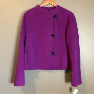 NWT! Talbots purple wool blend coat
